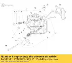 Ici, vous pouvez commander le cage à rouleaux 9x13x8 auprès de Piaggio Group , avec le numéro de pièce 1A000511: