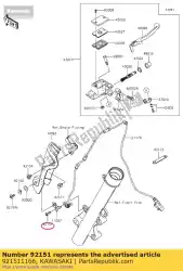 Ici, vous pouvez commander le boulon an110-f1 auprès de Kawasaki , avec le numéro de pièce 921511166: