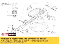 AP8179179, Piaggio Group, Coperchio del serbatoio del carburante. nero aprilia  rs 125 2006 2007 2008 2009 2010, Nuovo