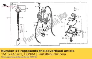 Honda 16137KA3761 support, câble - La partie au fond
