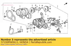 Aqui você pode pedir o pente de montagem de medidor em Honda , com o número da peça 37100MW0611: