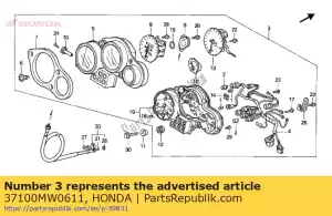 Honda 37100MW0611 meter assy comb - Bottom side