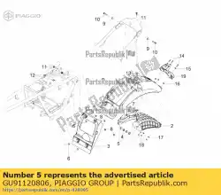 Ici, vous pouvez commander le entretoise auprès de Piaggio Group , avec le numéro de pièce GU91120806: