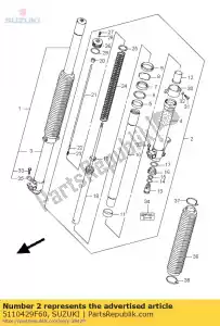 suzuki 5110429F60 demper assy, ??weer - Onderkant