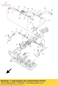 yamaha 5JW148810000 slang, bocht 1 - Onderkant