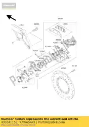 houderrem, achter cal vn800-c1 van Kawasaki, met onderdeel nummer 430341153, bestel je hier online: