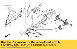 deksel, luchtinlaat van Honda, met onderdeel nummer 64220MGPD00, bestel je hier online: