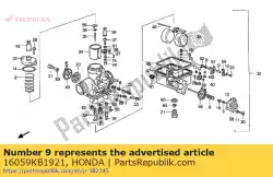 Ici, vous pouvez commander le aucune description disponible pour le moment auprès de Honda , avec le numéro de pièce 16059KB1921: