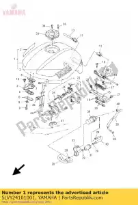 Yamaha 5LVY24101001 fuel tank comp. - Bottom side