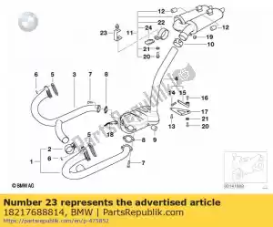 bmw 18217688814 kit de montage, silencieux d'extrémité (à partir de 11/2003) - La partie au fond