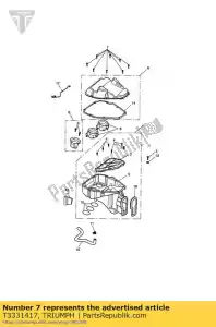 triumph T3331417 parafuso, hhf, 50x18, slv - Lado inferior