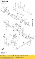 Here you can order the spring,gear shi from Suzuki, with part number 2535538F00: