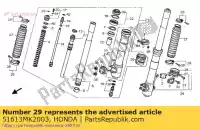 51613MK2003, Honda, Banda, bota inferior (showa) honda cr xr xrv 125 250 400 600 650 750 1985 1986 1987 1988 1989 1990 1991 1992 1993 1994 1995 1996 1997 1998 1999 2000 2001 2002, Nuevo