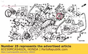 Honda 83150MCAS40ZA shelter assy*nh1* - Bottom side