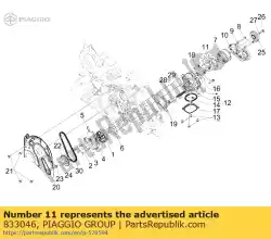 Here you can order the gasket from Piaggio Group, with part number 833046: