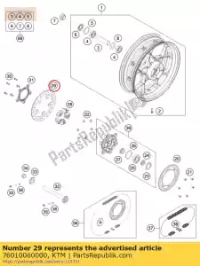 ktm 76010060000 disque de frein arrière 240mm - La partie au fond