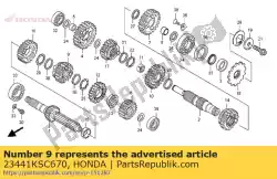 Here you can order the gear, mainshaft third(21t) from Honda, with part number 23441KSC670: