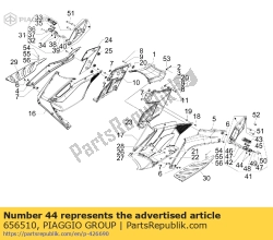 Aprilia 656510, Vite con flangia, OEM: Aprilia 656510