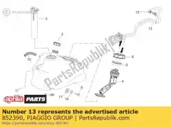 Qui puoi ordinare tubo del carburante di consegna da Piaggio Group , con numero parte 852390: