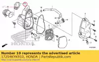 17254KYK910, Honda, fascia, filtro dell'aria collegato honda crf  f crf110f 110 , Nuovo