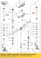 440080070499, Kawasaki, tube-fourche extérieur, a. noir kawasaki z sugomi edition  zx10r ninja g anniversary k j f sx klz versys b winter test krt replica abs zx1000 s m r z1000 zr1000 1000 , Nouveau