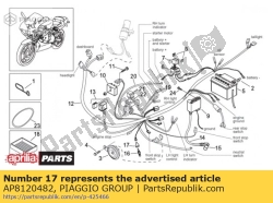 Aprilia AP8120482, Gummiabstandshalter, OEM: Aprilia AP8120482