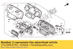 Here you can order the no description available at the moment from Honda, with part number 37100MCA792: