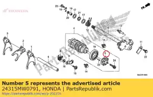 honda 24315MW0791 comp. central, tambor de mudança - Lado inferior