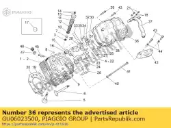 Aquí puede pedir cubierta de la cabeza de Piaggio Group , con el número de pieza GU06023500: