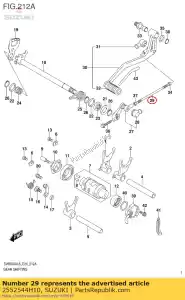 suzuki 2552544H10 asta, collegamento del cambio - Il fondo