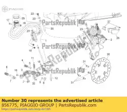 Ici, vous pouvez commander le disque de frein arrière d. 240 auprès de Piaggio Group , avec le numéro de pièce 856775: