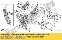 Ici, vous pouvez commander le clip, câble d'accélérateur auprès de Honda , avec le numéro de pièce 17938SE0941: