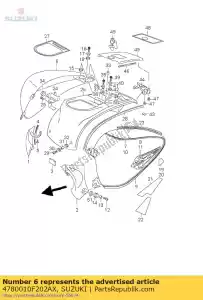 suzuki 4780010F202AX cubierta, lateral - Lado inferior