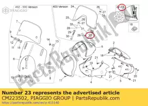 Piaggio Group CM223502 lh guardamanos - Lado inferior