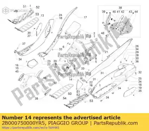 Piaggio Group 2B000750000YR5 klappe - Dół