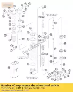 ktm 91010274S mola 215 40 n / mm d = 9,50 org - Lado inferior