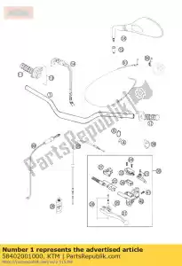 ktm 58402001000 handlebar alu lc4, adventure02 - Bottom side