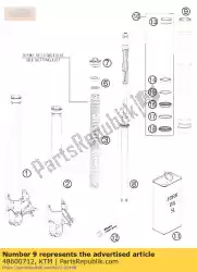 Qui puoi ordinare tubo esterno l610 d54 / d60 2l roa da KTM , con numero parte 48600712: