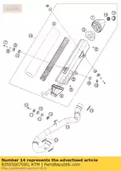 Tutaj możesz zamówić kolektor wydechowy r / s kpl. Od KTM , z numerem części 83505007000: