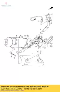 suzuki 0916008156 arruela, 8,5x20x1 - Lado inferior