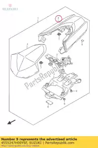 suzuki 4555247H00YSF boîte, siège arrière r - La partie au fond