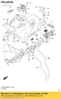 4451216G00, Suzuki, spacer, brandstoftank suzuki gsr  u sv s s2 a sfv gladius sz gsx bking bk bka ua dl vstrom sa zaue za hayabusa r su ruf sz1 aue bkau2 gsxr sua ru2 u2 sz2 rauf raz z ue ra bkuf bku2 xt razuf uf 30th anniversary sf rz moto gp yoshimura special edition sv1000ns sv650ns r600 r750 , Nieuw