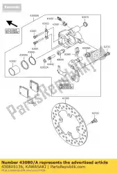 Aquí puede pedir pinza-sub-conjunto, fr, r de Kawasaki , con el número de pieza 430805136: