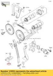 gids, ketting, lwr kl600-a1 van Kawasaki, met onderdeel nummer 120531134, bestel je hier online: