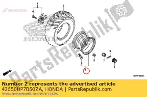 Honda 42650HP7B50ZA conjunto de sub da roda., rr. * typ - Lado inferior