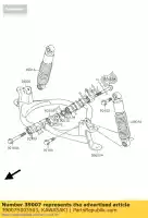 39007S003503, Kawasaki, Arm-susp, rechts, zwart kawasaki kfx50 50 , Nieuw