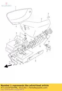 suzuki 4711010F00YM6 cover comp,fram - Bottom side