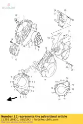 Ici, vous pouvez commander le couvercle, vilebrequin auprès de Suzuki , avec le numéro de pièce 1138118H00: