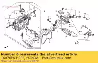 16076MCH003, Honda, oring honda vtx 1800 2002 2003 2004 2005 2006, Nowy