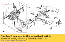 Ici, vous pouvez commander le oring auprès de Honda , avec le numéro de pièce 16076MCH003: